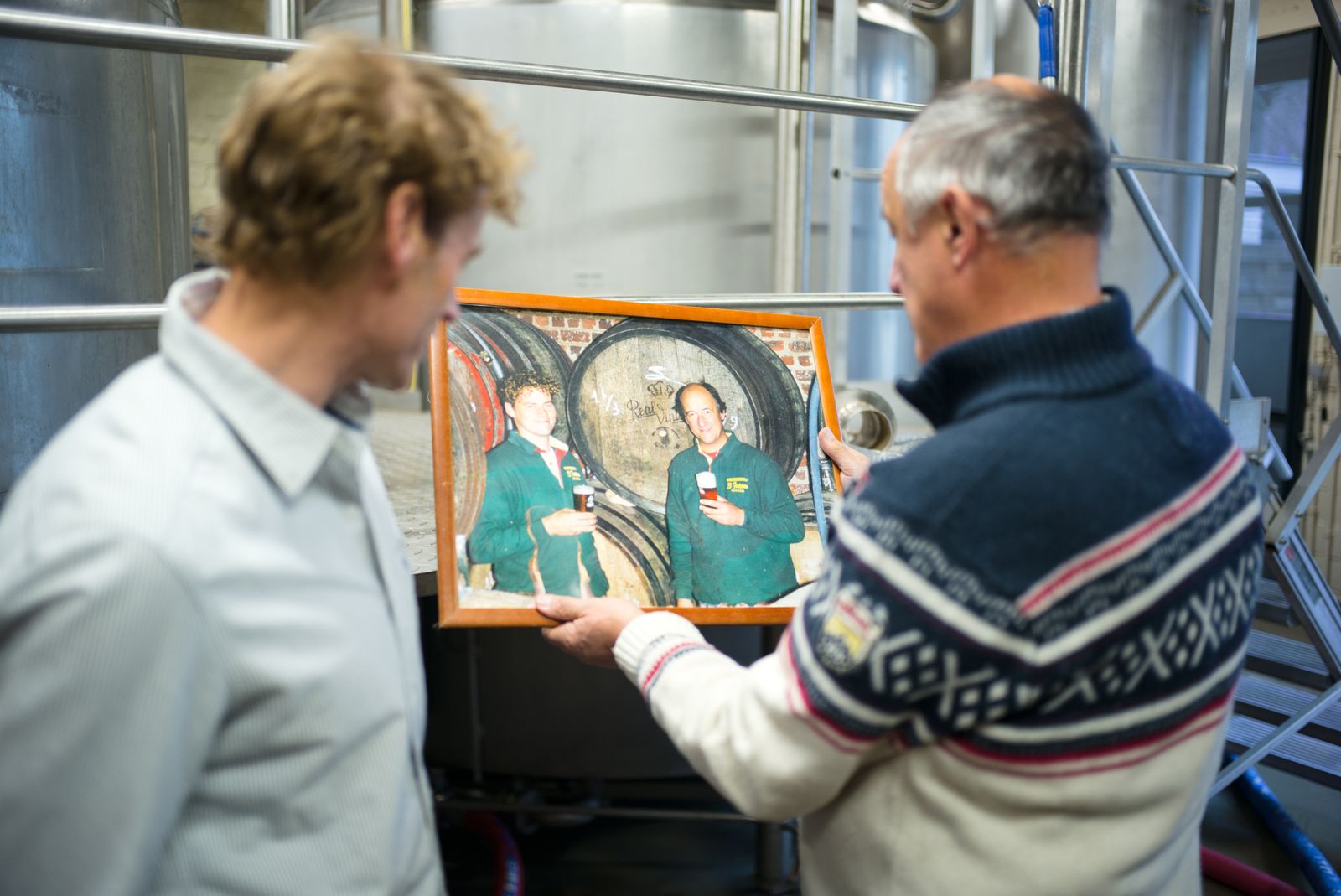 Karel Goddeau (van Geuzestekerij De Cam) en Armand, boezemvrienden van het eerste uur.