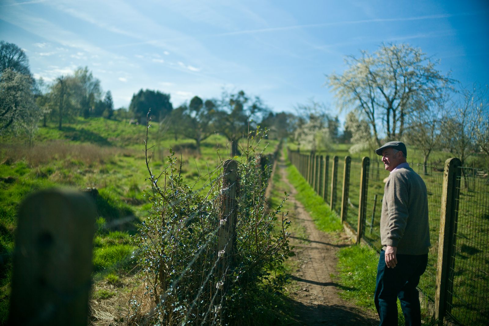 Armand sur le sentier du ’Karpaten’ à Beersel, une petite vallée derrière la brasserie.