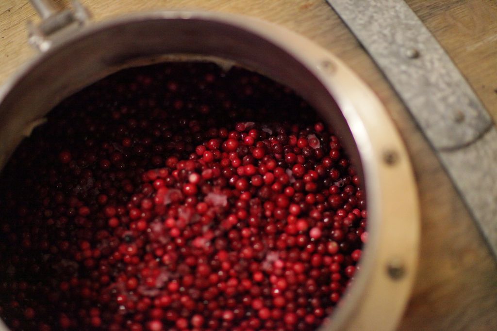 Creating a fruit lambic.